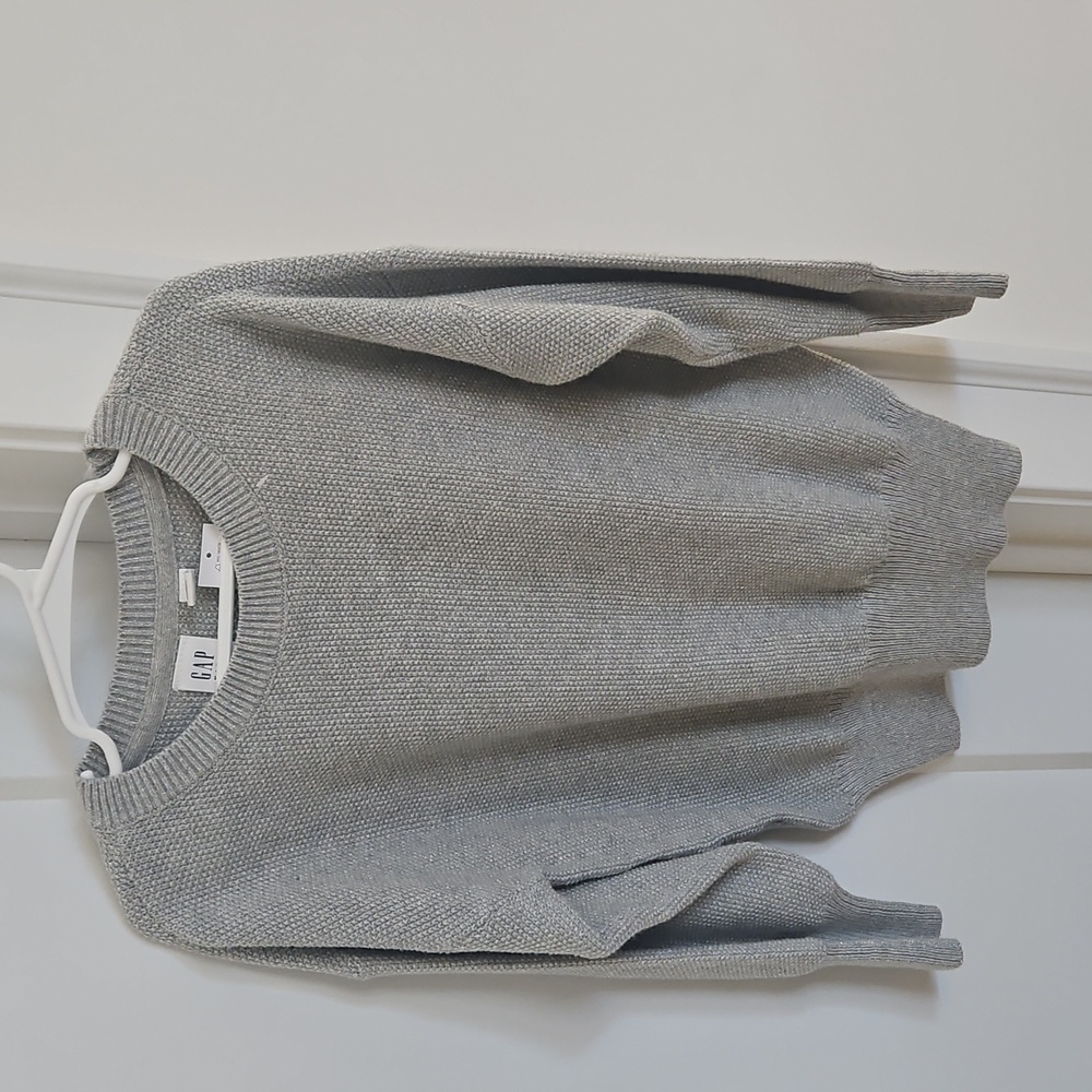 Metallic silver girls sweater